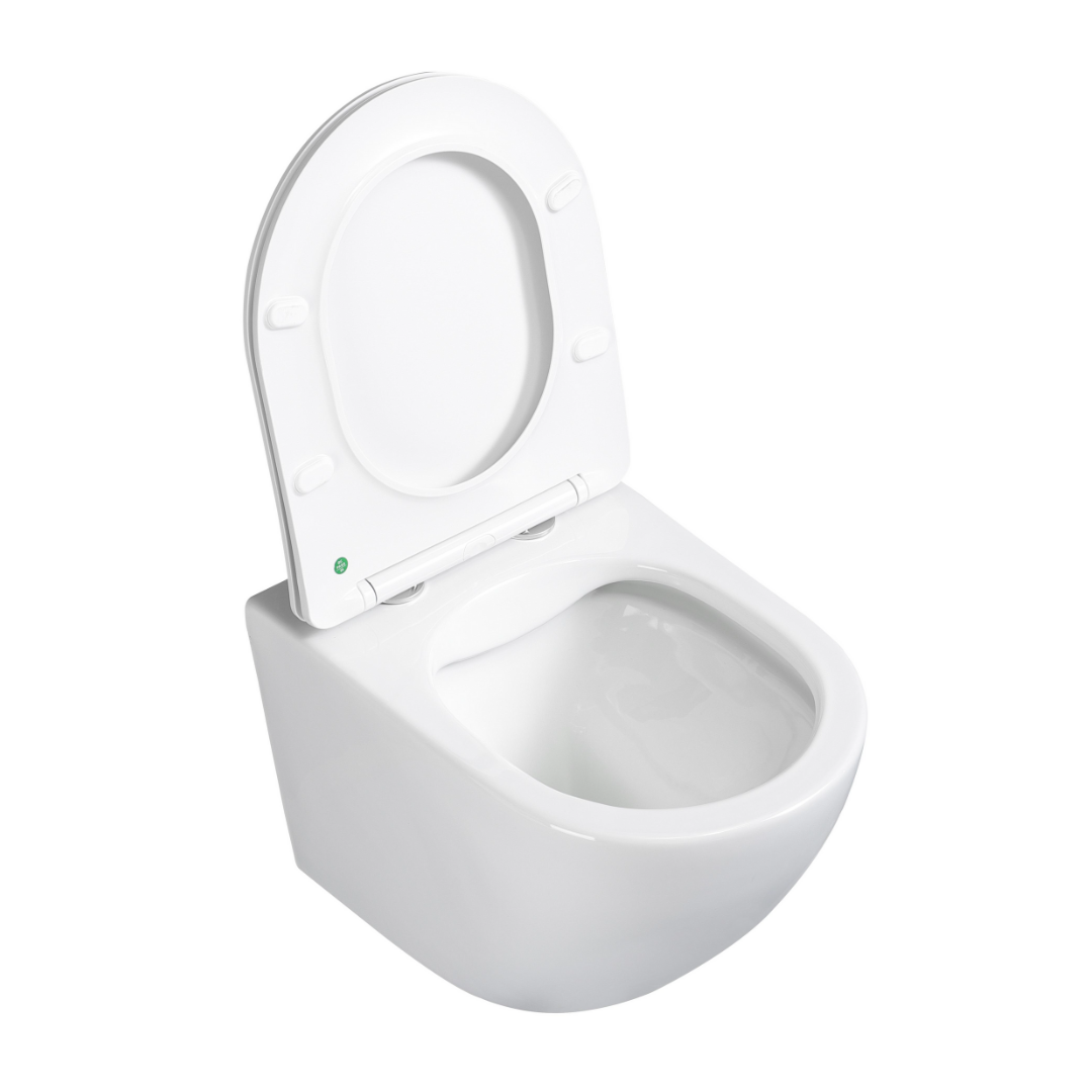 Hänge-WC mit 360° Tornado-Spülung Spülrandlos