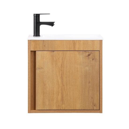 NERO Gäste-WC Waschtisch Set 50cm Eiche