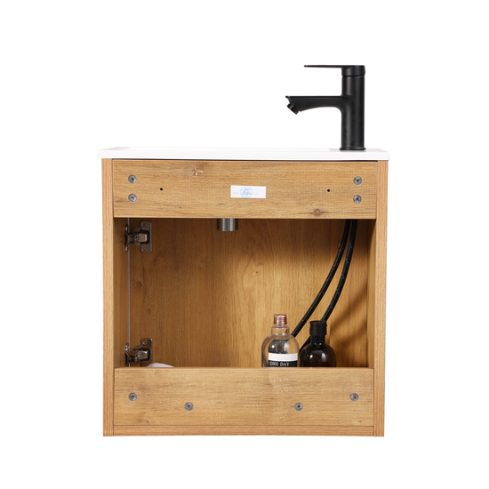 NERO Gäste-WC Waschtisch Set 50cm Eiche