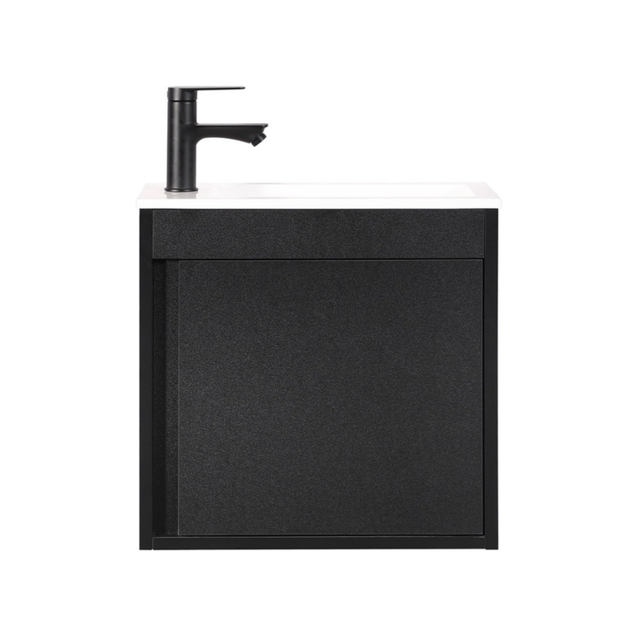 NERO Gäste-WC Waschtisch Set 50cm Schwarz