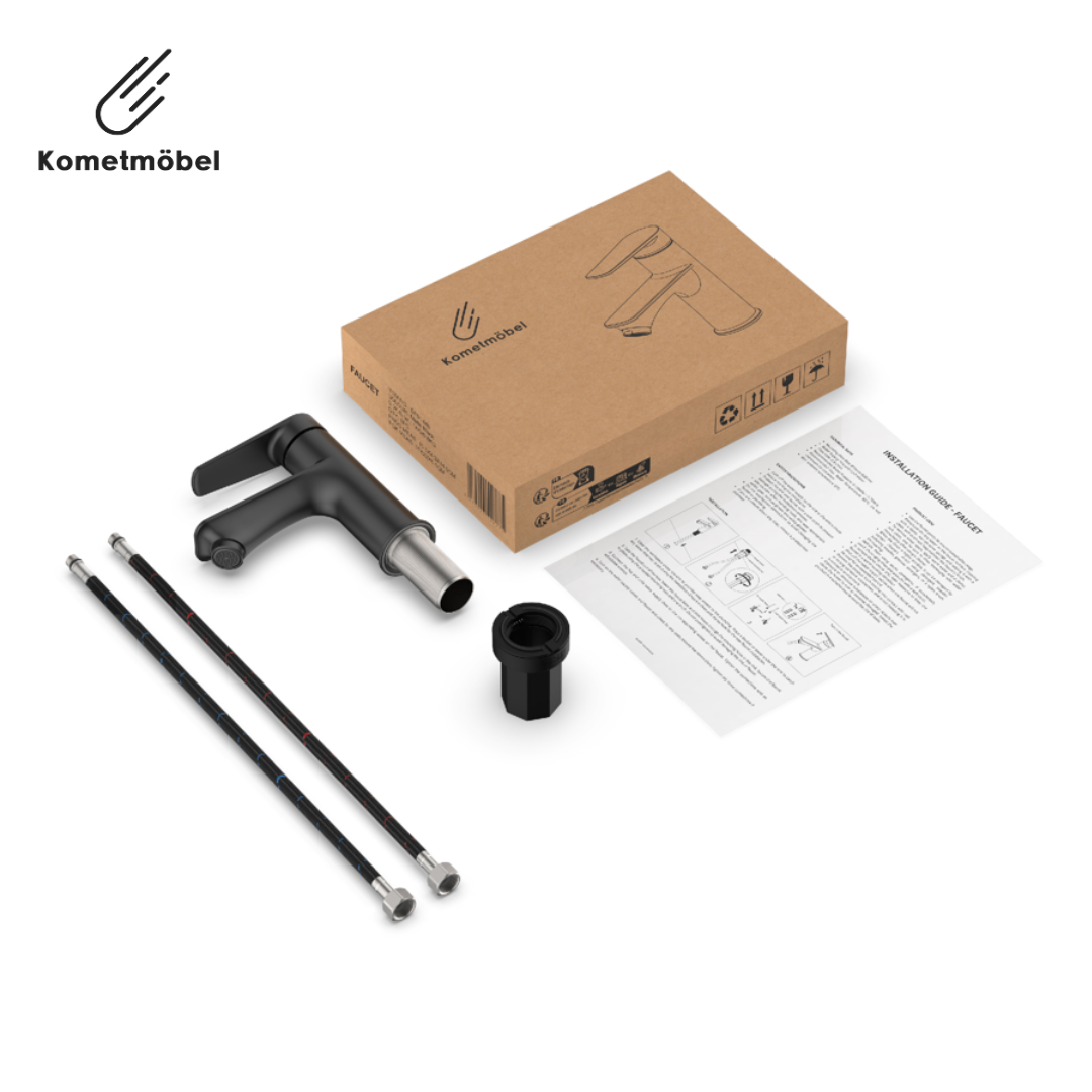 Waschbecken Armatur Chrom, 15cm Höhe