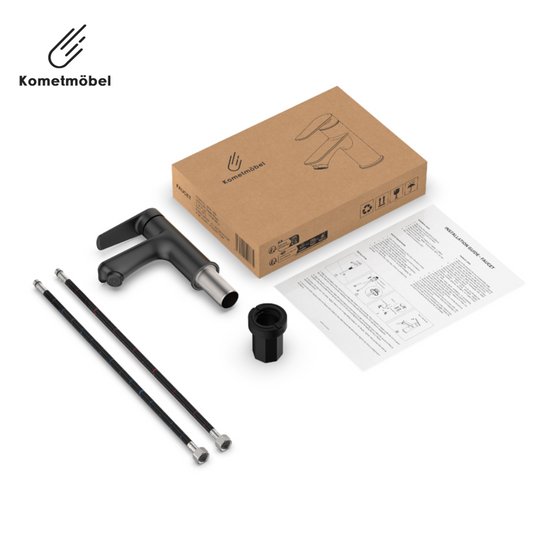 Waschbecken Armatur Chrom, 15cm Höhe