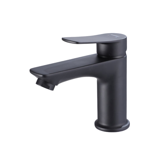 Robinet de lavabo noir, hauteur 15 cm 