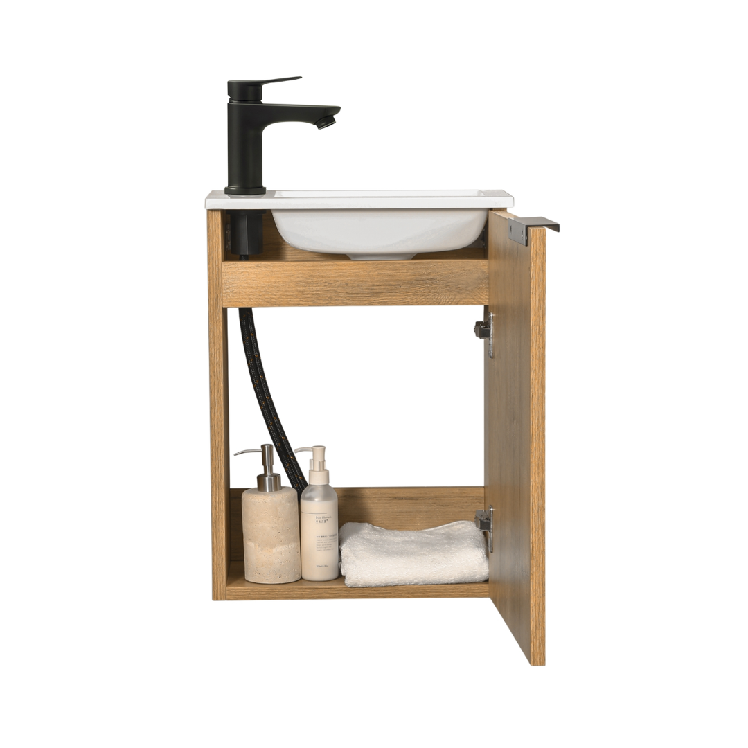 MOLI Gäste-WC Waschtisch Set 40cm Eiche