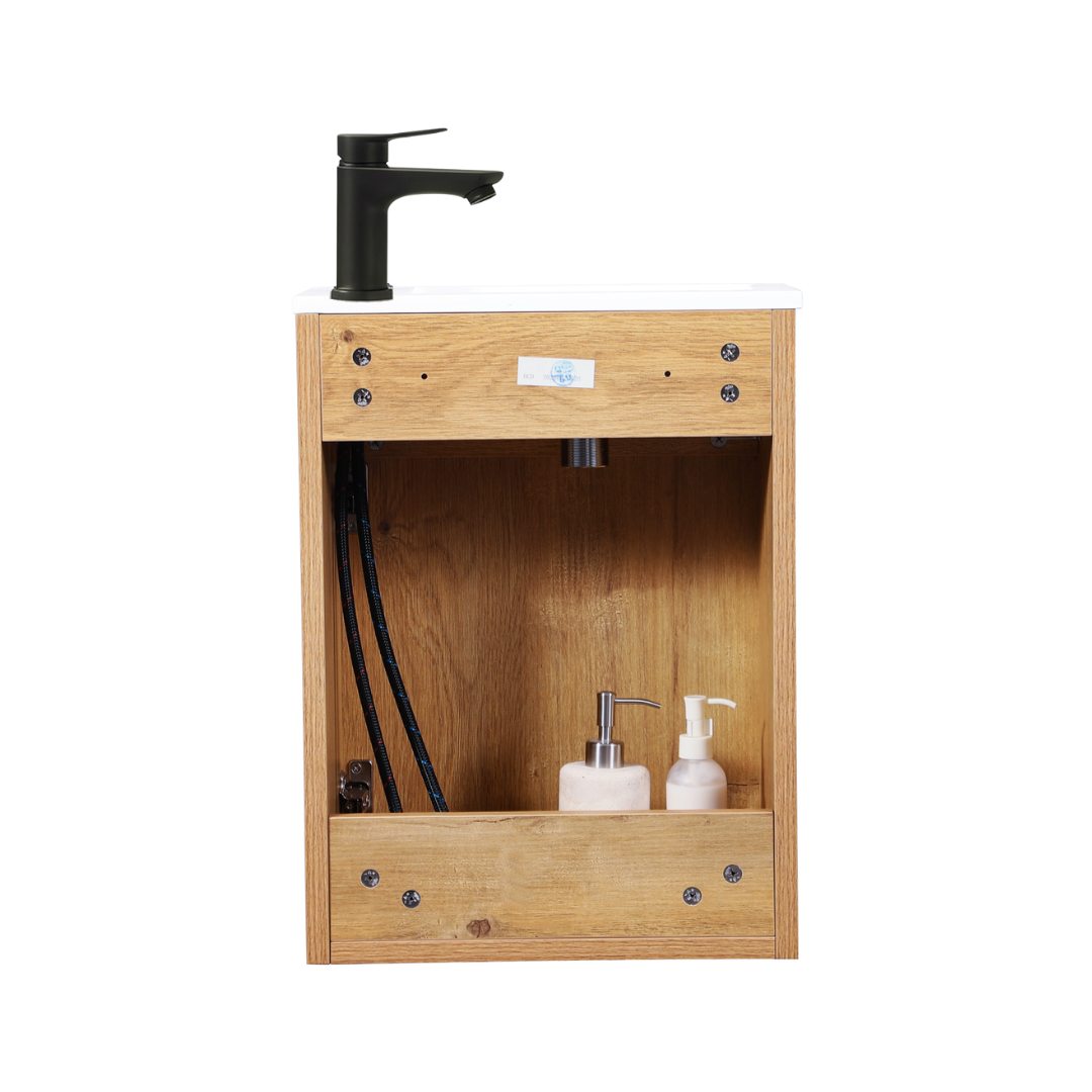 MOLI Gäste-WC Waschtisch Set 40cm Eiche