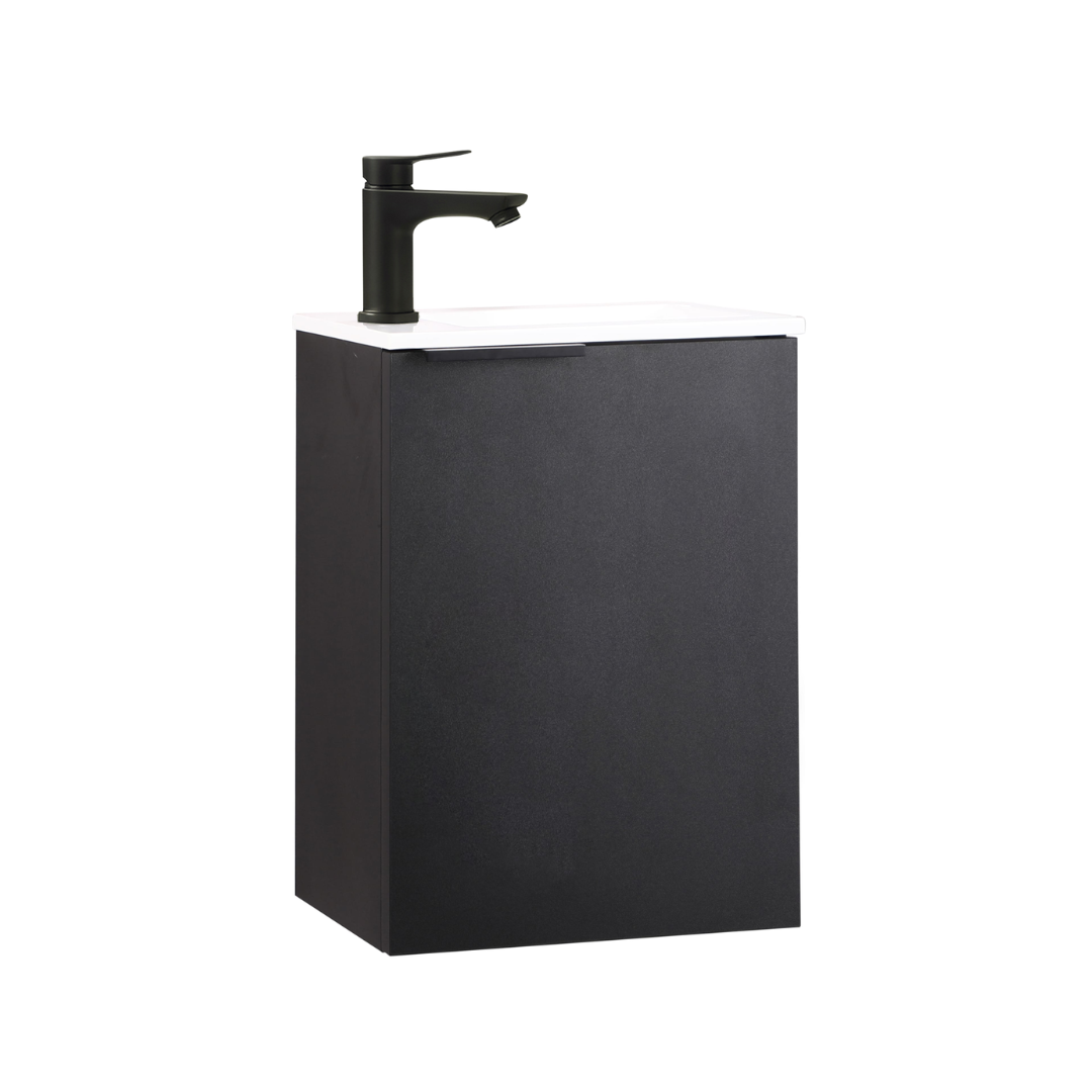 MOLI Gäste-WC Waschtisch Set 40cm Schwarz