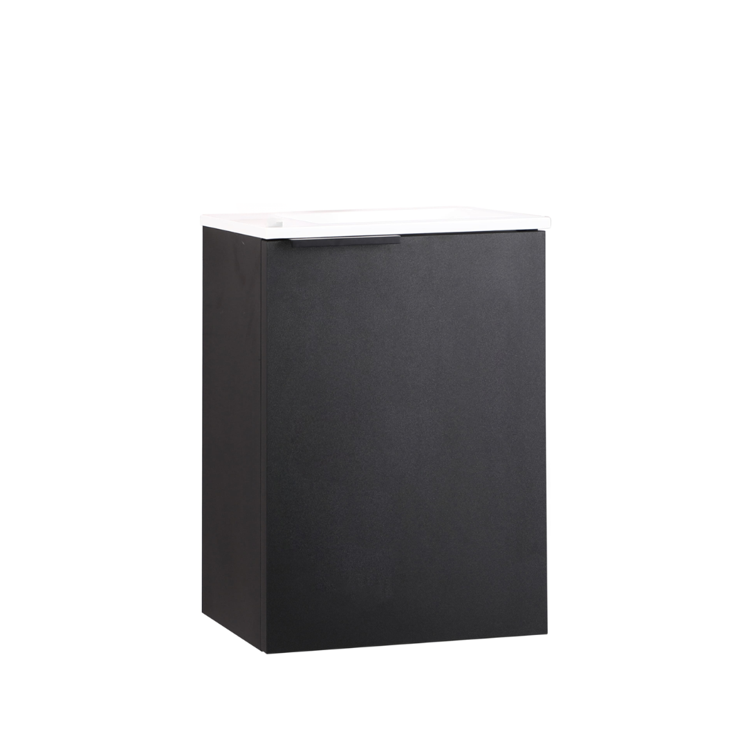 MOLI Gäste-WC Waschtisch Set 40cm Schwarz