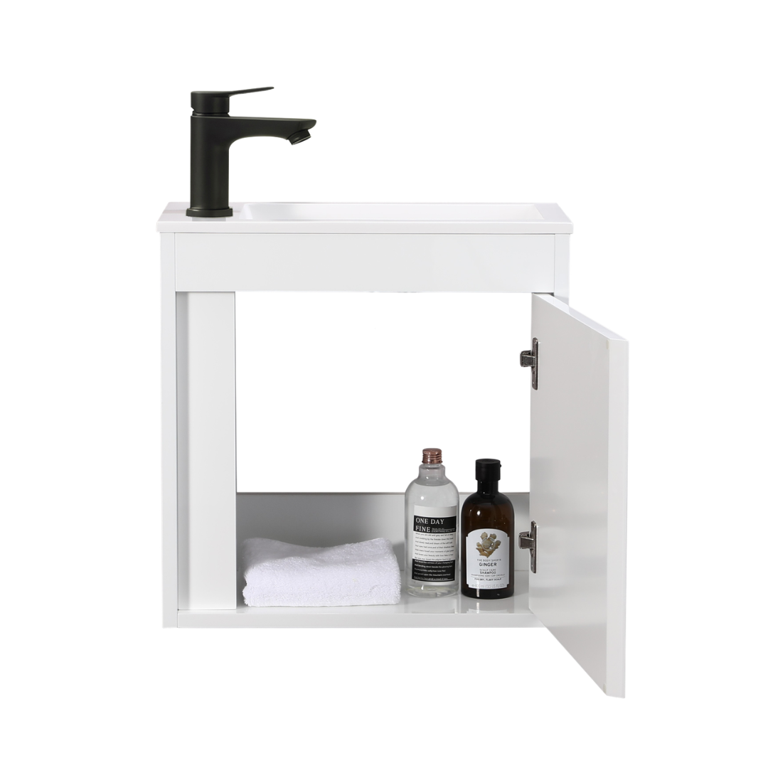 NERO Gäste-WC Waschtisch Set 50cm Weiß