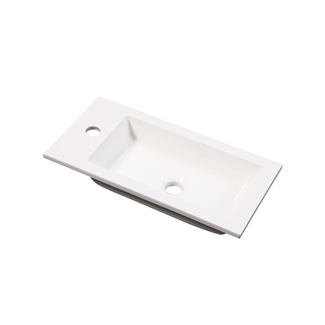 NERO Gäste-WC Waschtisch Set 50cm Weiß