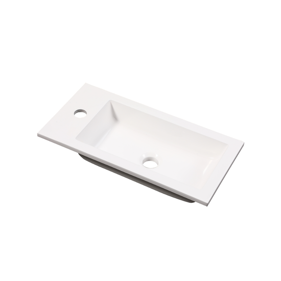 NERO Gäste-WC Waschtisch Set 50cm Weiß