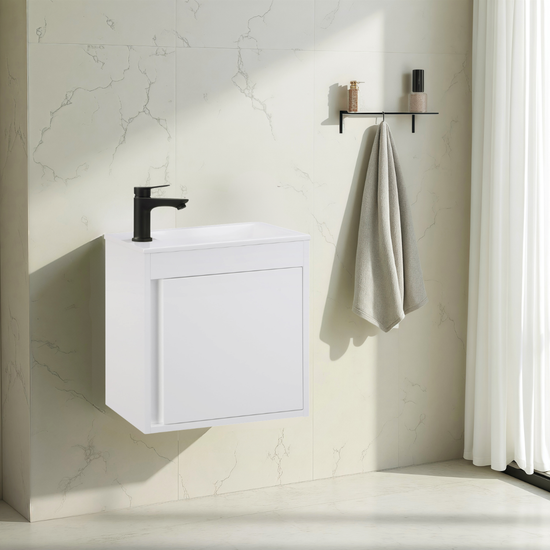 NERO Gäste-WC Waschtisch Set 50cm Weiß
