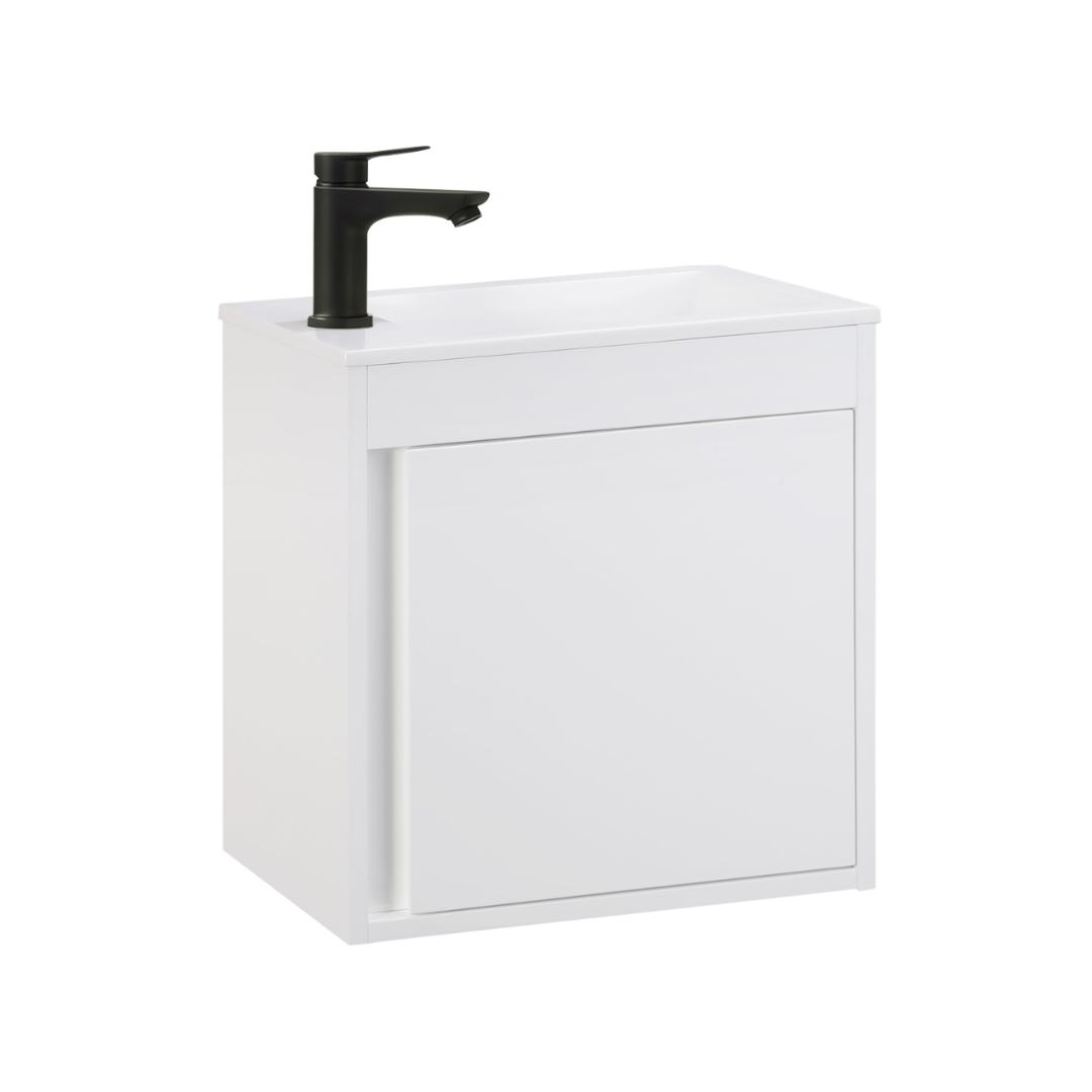 NERO Gäste-WC Waschtisch Set 50cm Weiß