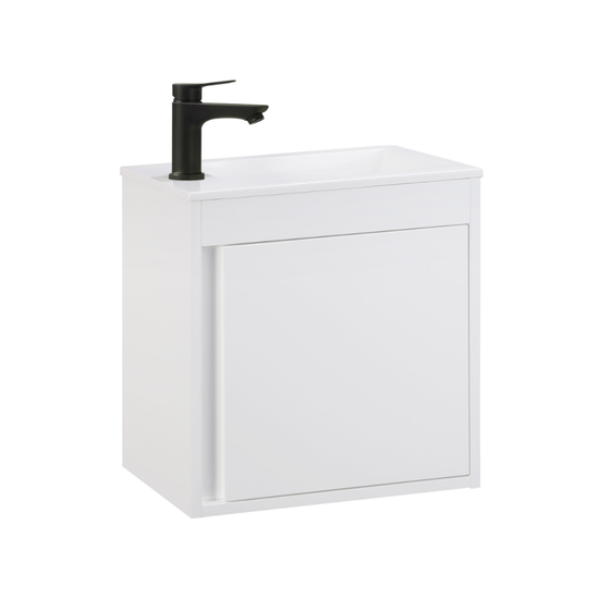 NERO Gäste-WC Waschtisch Set 50cm Weiß