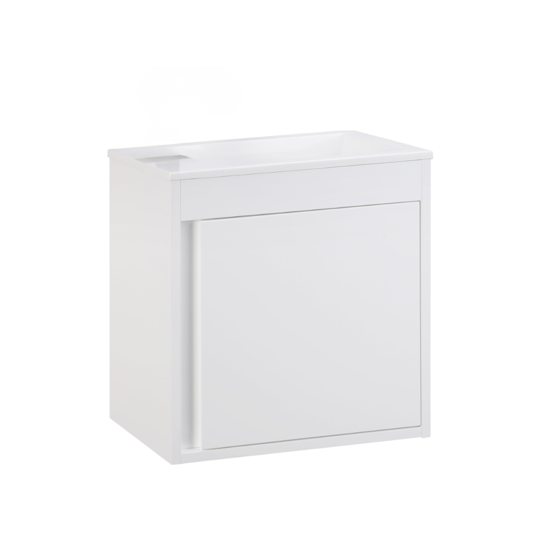 NERO Gäste-WC Waschtisch Set 50cm Weiß